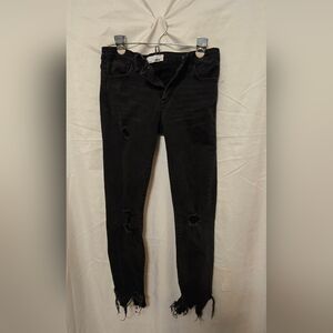 Women's Black Distressed Skinny Jeans